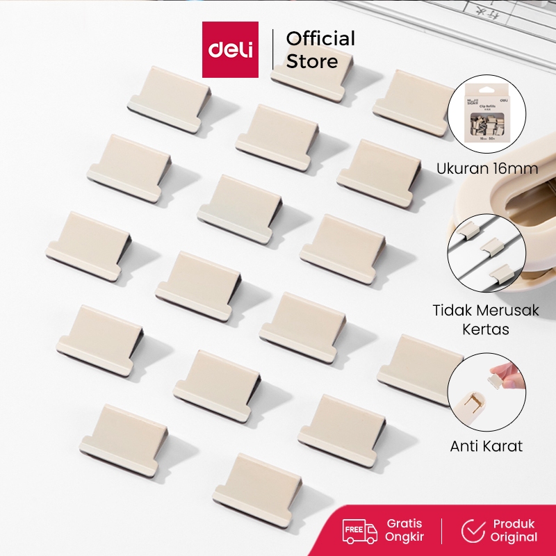 

Nusign Fastener Clip Refill / Refill Binder Clip / Isi Penjepit Kertas Otomatis Isi 50 Kapasitas 40 Lembar NS086