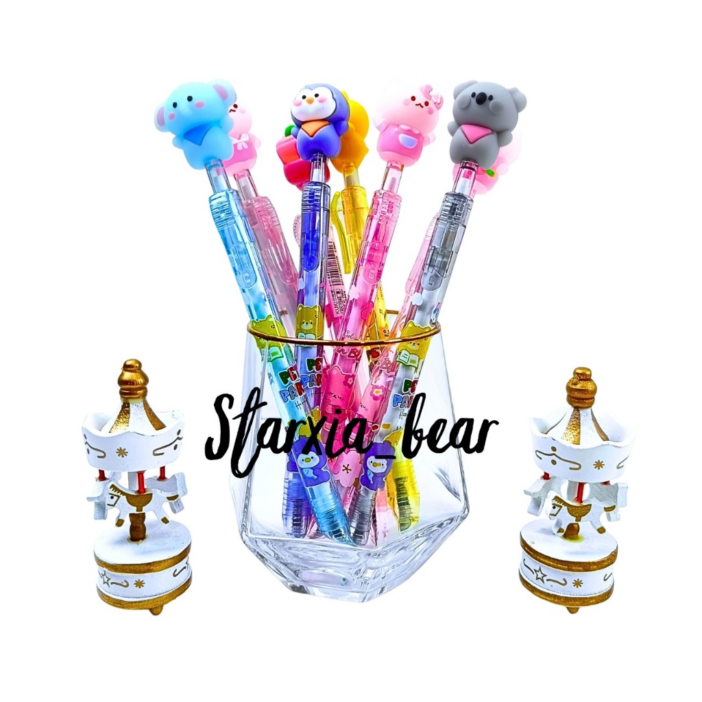 

BOLPEN/BOLPOIN/PULPEN/PEN PRESS GEL PET PARTY KUKI 0,5 MM KUALITAS PREMIUM GROSIR 1 BOX 24 PCS | KUKI