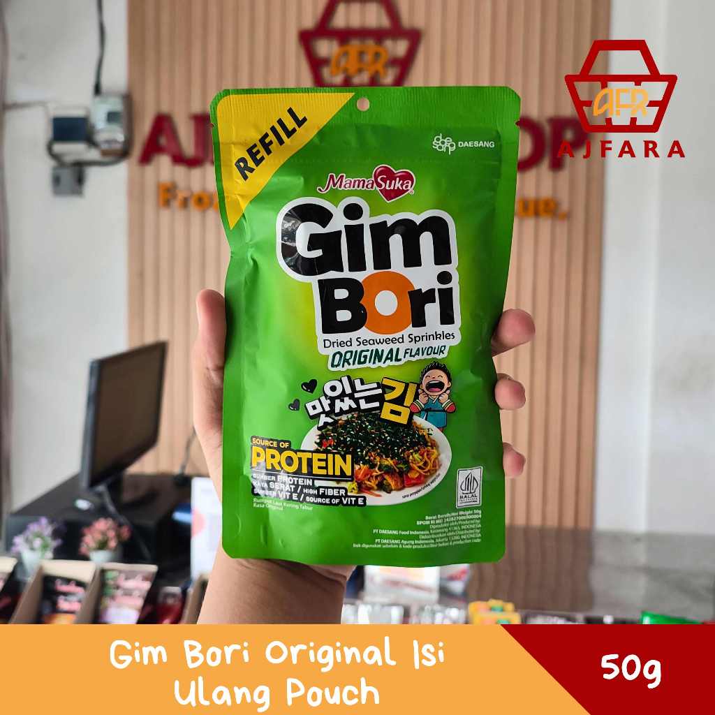 

Gim Bori Original Rumput Laut Bubuk Isi Ulang Pouch 50g