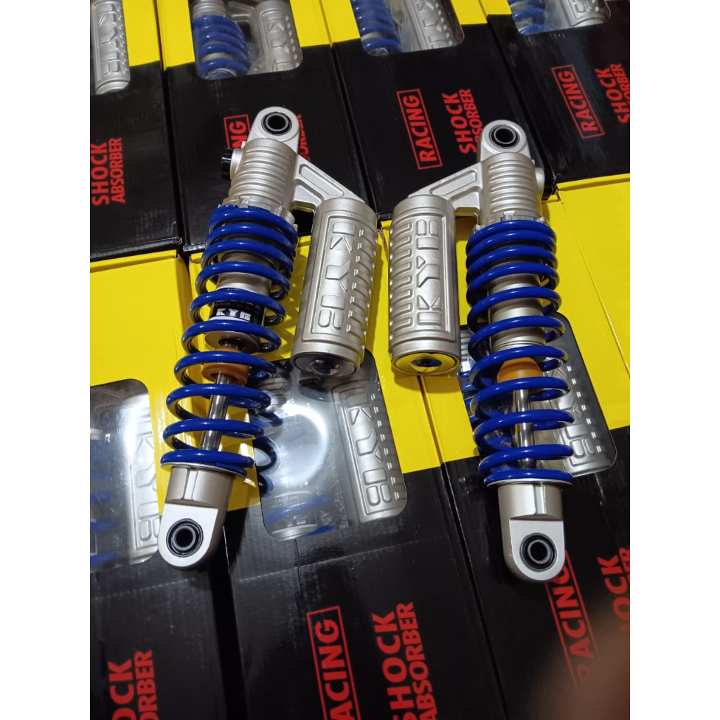 Shockbreaker Shok Belakang KYB Warna Biru 320mm Merk HeliBars