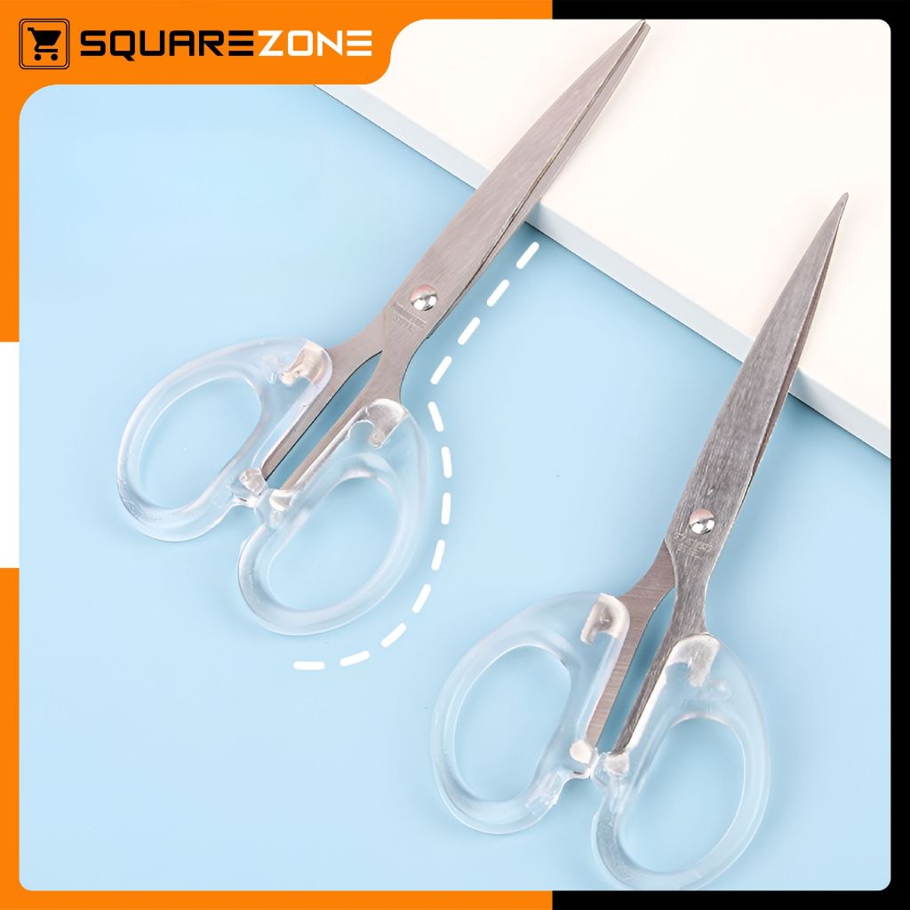 

Gunting Stainless Aesthetic Transparan Gunting Kertas Multipurpose Scissors Scrapbook ATK3015