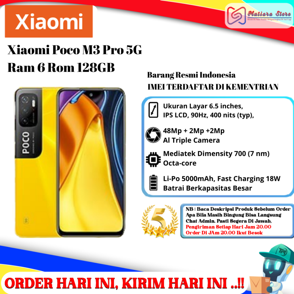 Xiaomi Poco M3 Pro 5G Ram 6 Rom 128GB