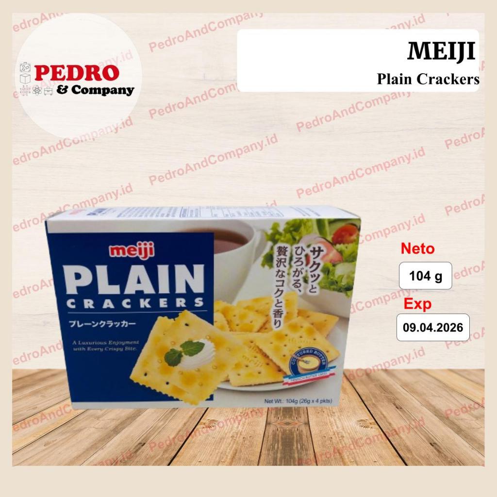 

Meiji Plain Crackers Plain 104 gram biskuit kraker polos