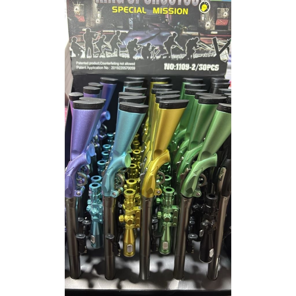 

1 BOX PEN PISTOL SNIPER MAGNUM UKURAN BESAR LED LAMPU ISI 30
