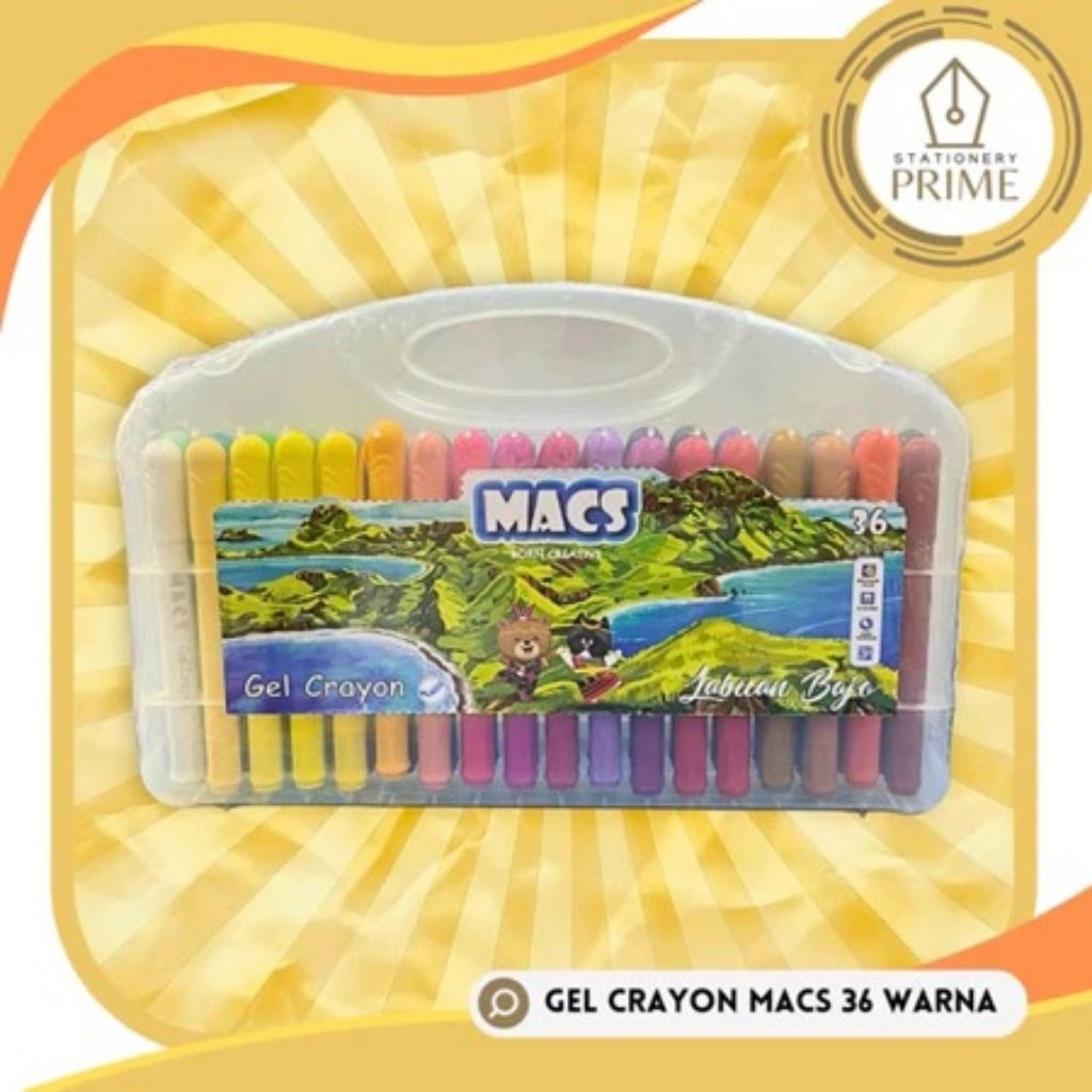 

Gel Crayon MACS 36 Warna Colors