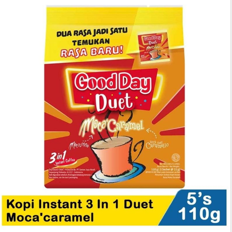 

[oddsolshop] pekanbaru/Good Day Duet Moca Choco 110GR 3in1 Instant Coffee Kopi Instan Cokelat Moka
