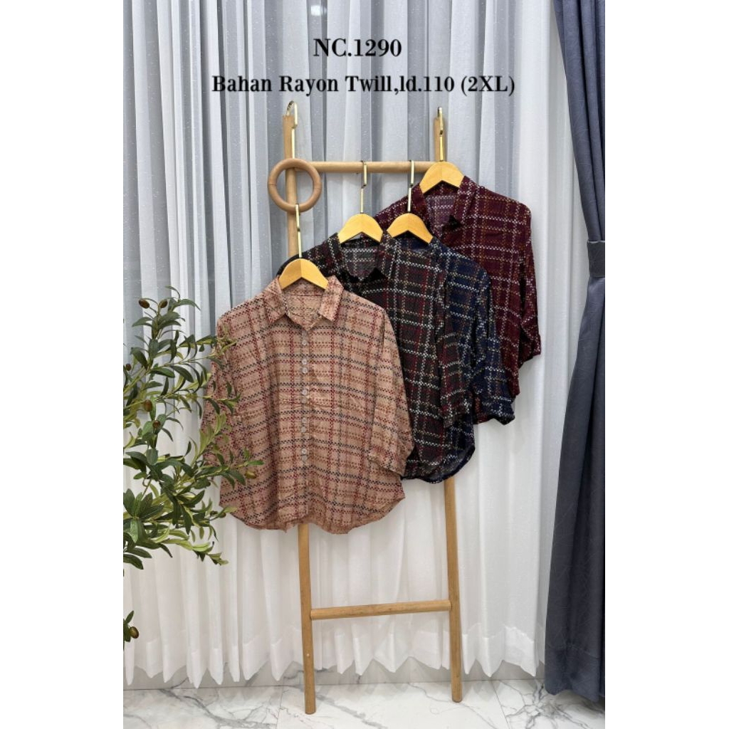 Grosir atasan rayon twill / nv 1290 / bahan rayon / fit to 2xl | atasan viral | atasan kekinian | at