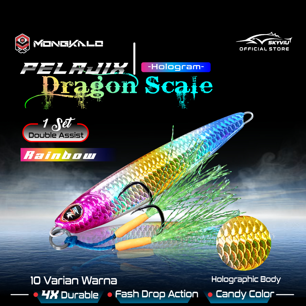 Mongkalo Pelajix Sisik-Kecil noGID noMotif Candy 30 Rainbow