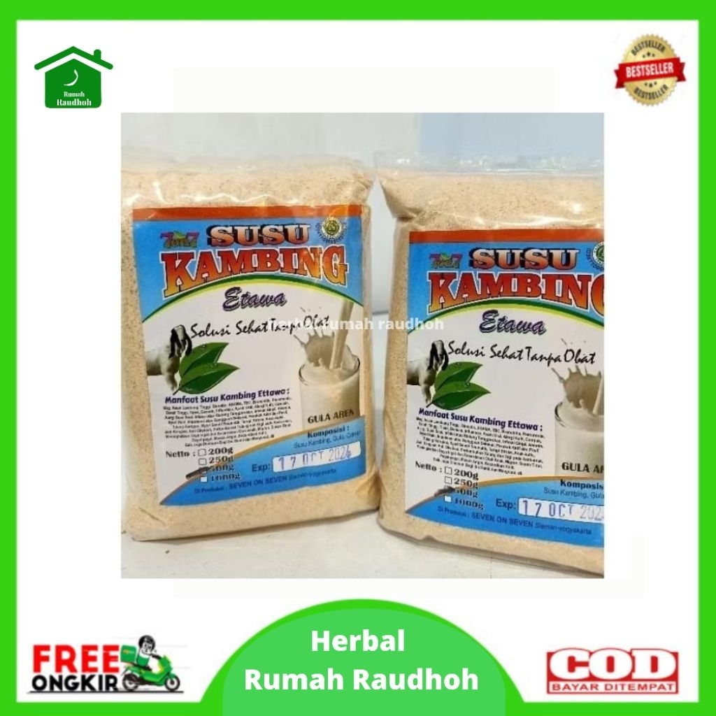 

SUSU KAMBING ETAWA BUBUK 7on7 KEMASAN 500 GR - RASA GULA AREN