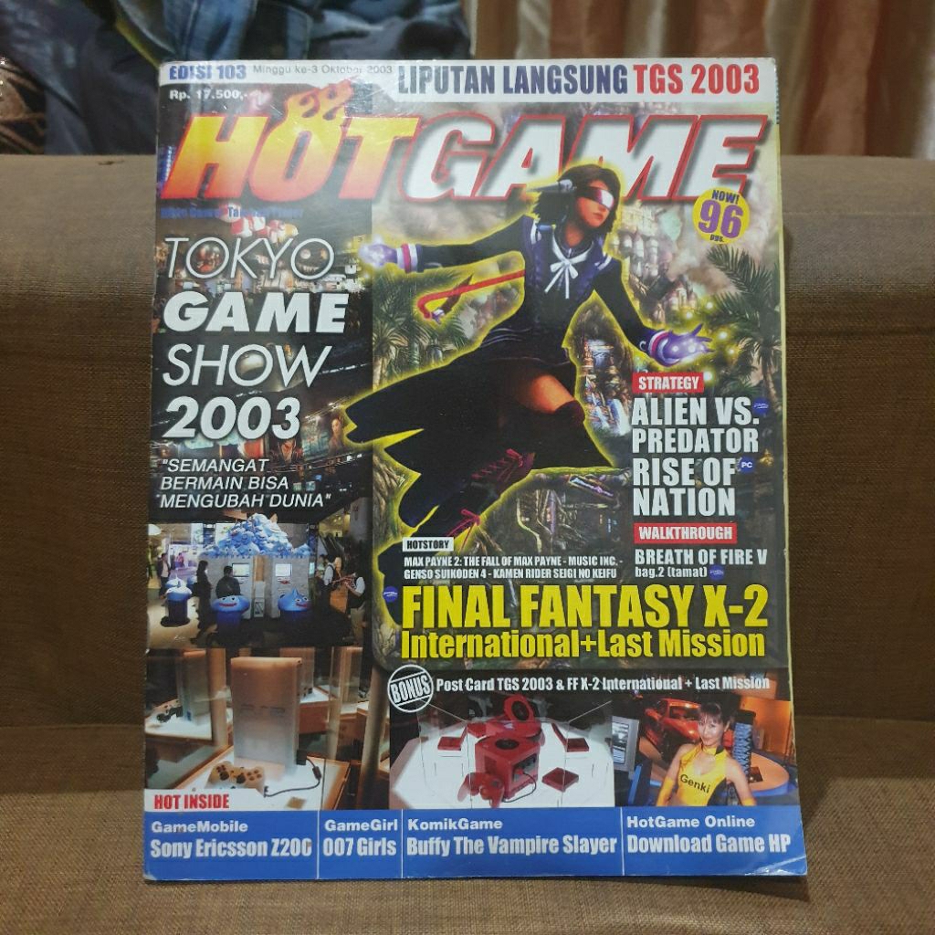 Majalah Game Lokal Hotgame cover Final Fantasy X-2