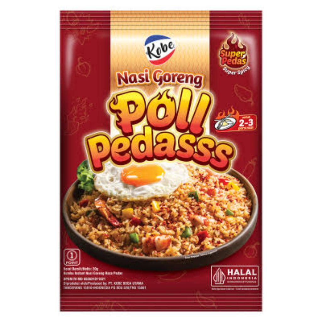 

Kobe Bumbu Nasi Goreng Poll Pedas 20 gram