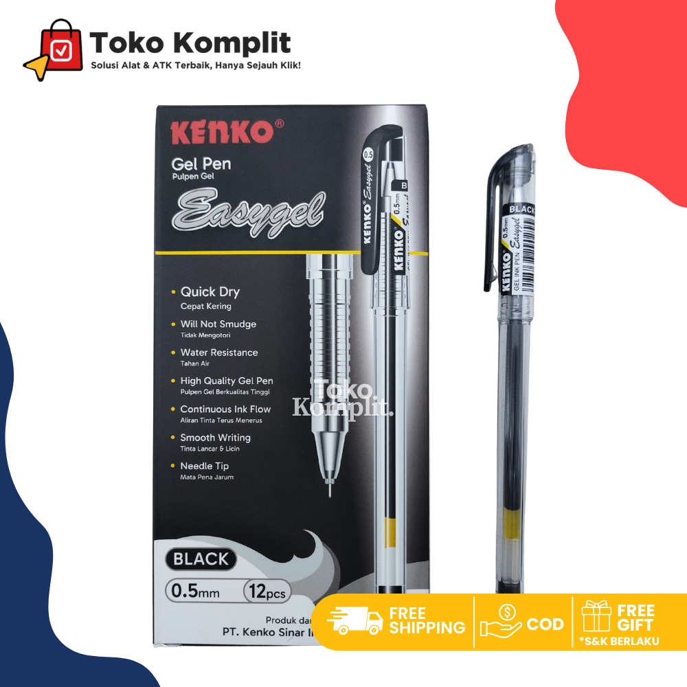 

Komplit - Pena Kenko Easy gel HItam l (1 BOX ISI 12 PCS)