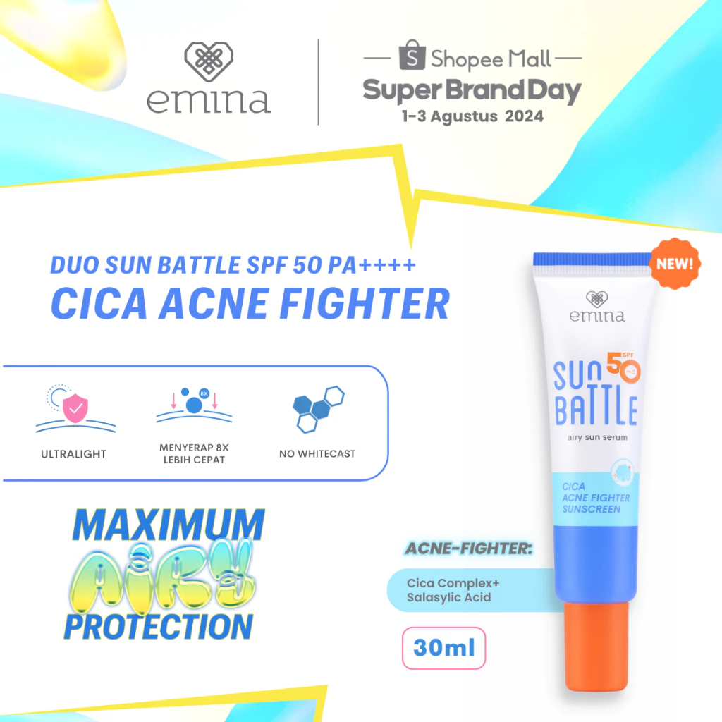 Emina Sun Battle SPF 50 PA +++ / Emina Sunscreen SPF 50 PA ++++