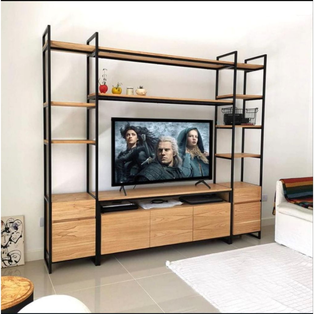 rak tv industrial minimalis