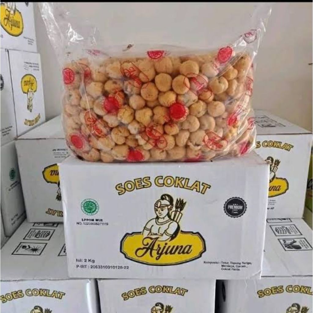

Mini soes kering Arjuna coklat lumer | vanila | stroberi renyah dus 250gr 500gr 1kg 2kg