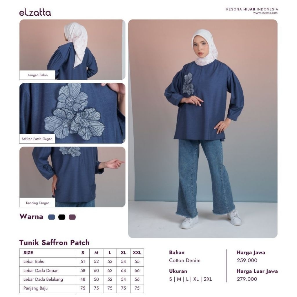 Tunik Saffron Patch elzatta tunik elzatta