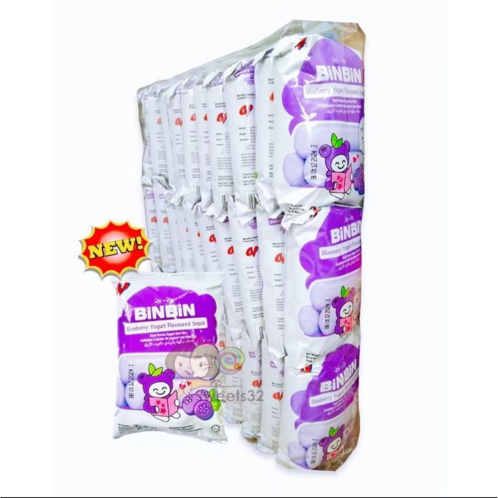 

BIN BIN CORN SNACK BLUEBERRY YOGURT FLAVOUR