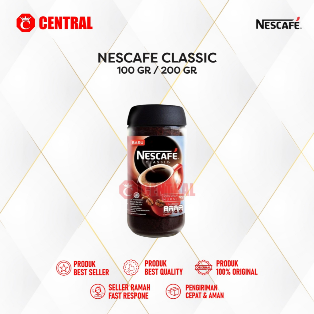 

NESCAFE CLASSIC KOPI INSTAN KOPI MURNI 100gram