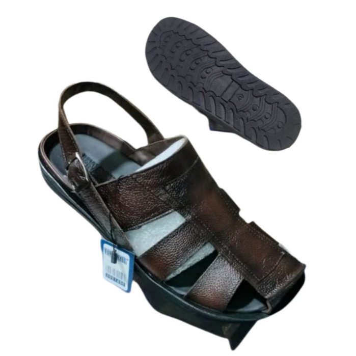 Sandal Sepatu Pria Bustong Kulit Asli | Sepatu Selop Anti Slip & Tidak Licin | Sandal Sepatu Cowok