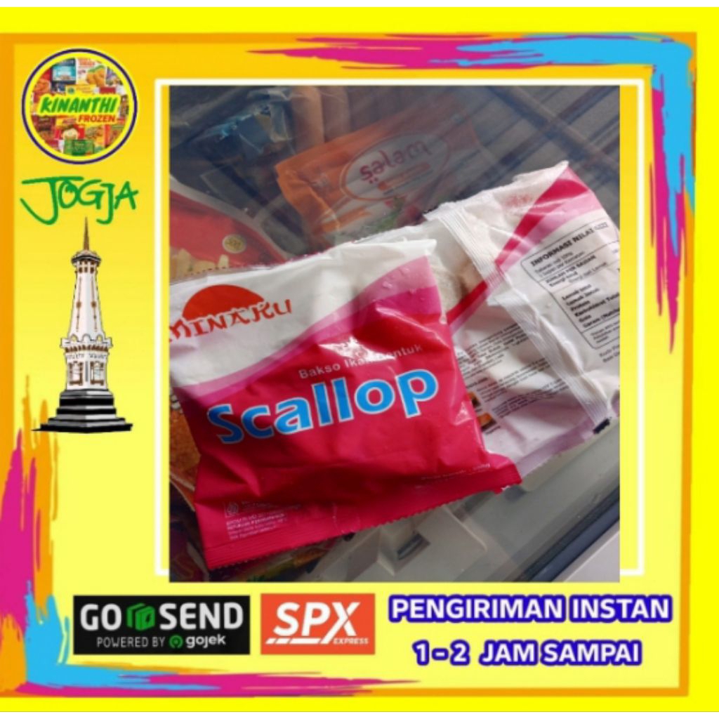 

Minaku scallop 200gr,Jogja frozen