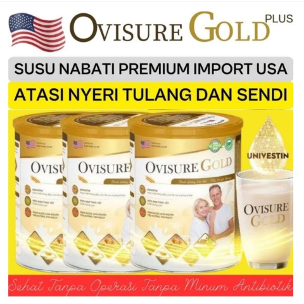 

PAKET 3 Kaleng OVISURE GILD Susu Nabati Premium Atasi Nyeri Tulang dan Sendi