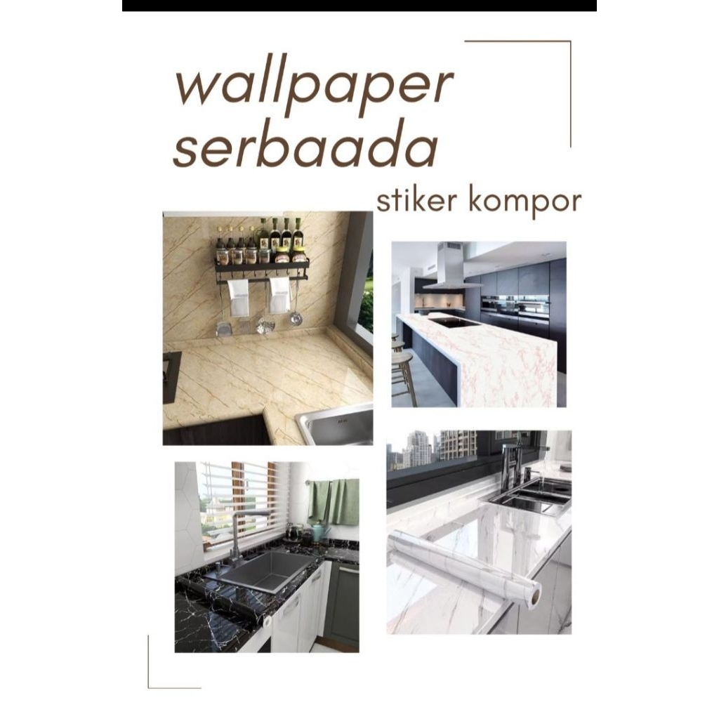 Wallpaper Dapur Kompor Motif Marmer Glossy Wallpaper Dapur Kompor Motif Marmer Glossy Wallpaper Stik