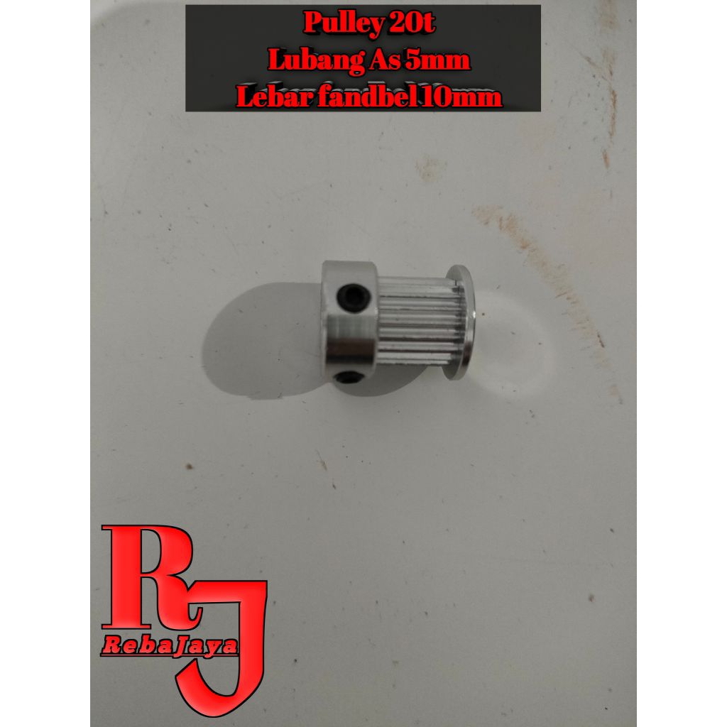 Pulley 20t As5mm lebar bell10mm Pulley Dinamo 775,785,796dll Bonus kunci