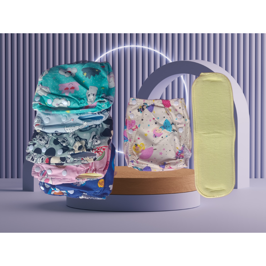 Popok Celana Pampers Motiv Cuci Ulang Lapis Plastik Plus Insert