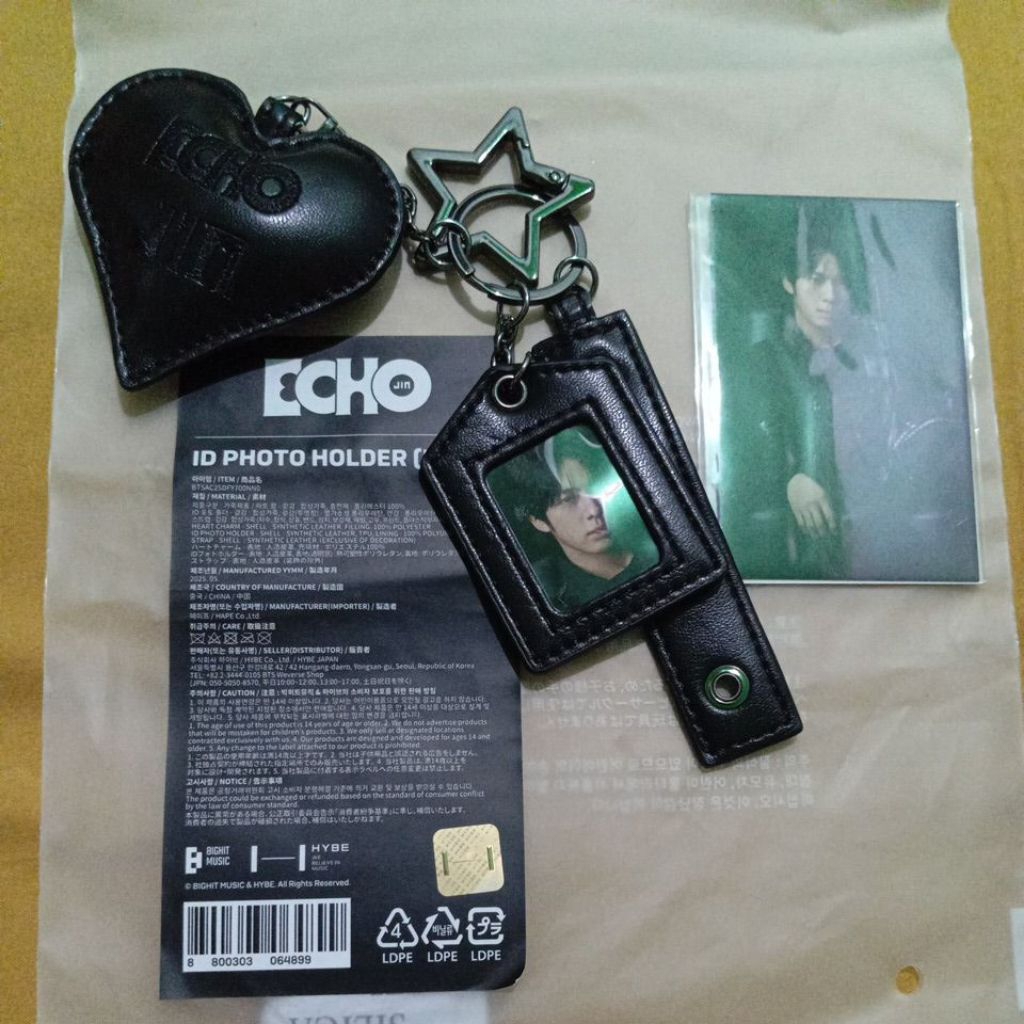 OFFICIAL MERCH ECHO ID PHOTO HOLDER JIN BTS