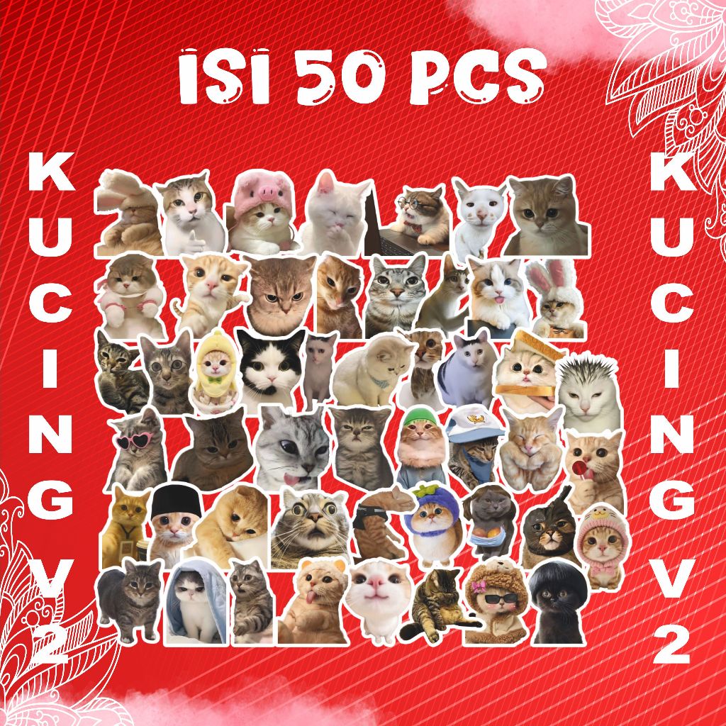 

STICKER PACK MEME KUCING V2 (50 PCS) | STIKER KARAKTER KUCING REAL NYATA LUCU | VINYL WATERPROOF CUTTING RAPI | STIKER AESTHETIC UNTUK CASE HP, JURNAL, KOPER, BOTOL MINUM | STIKER KREATIF VIRAL COCOK UNTUK HADIAH