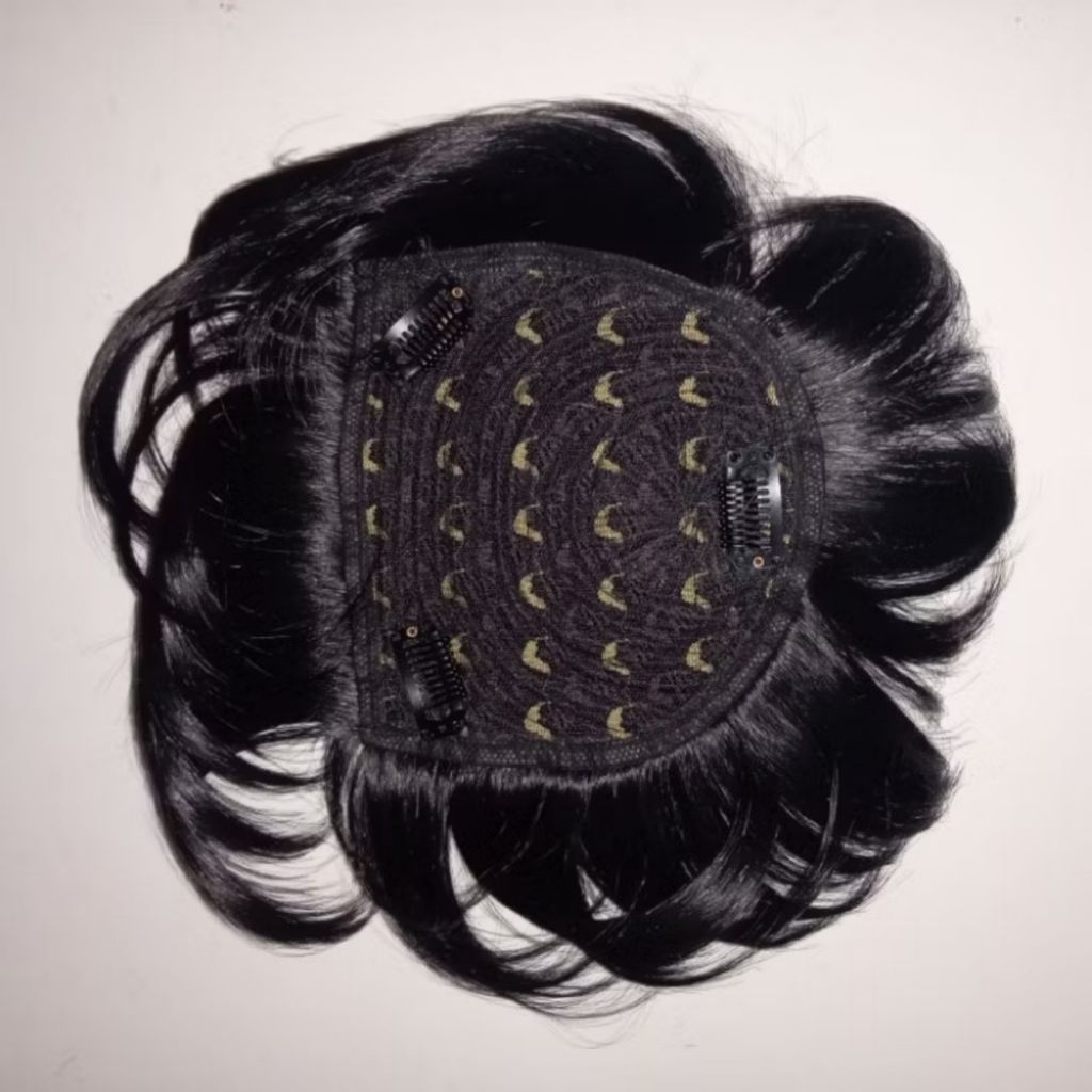 Wig Penutup Kebotakan Pria Wig Penutup Uban Pria Murah Hitam alami