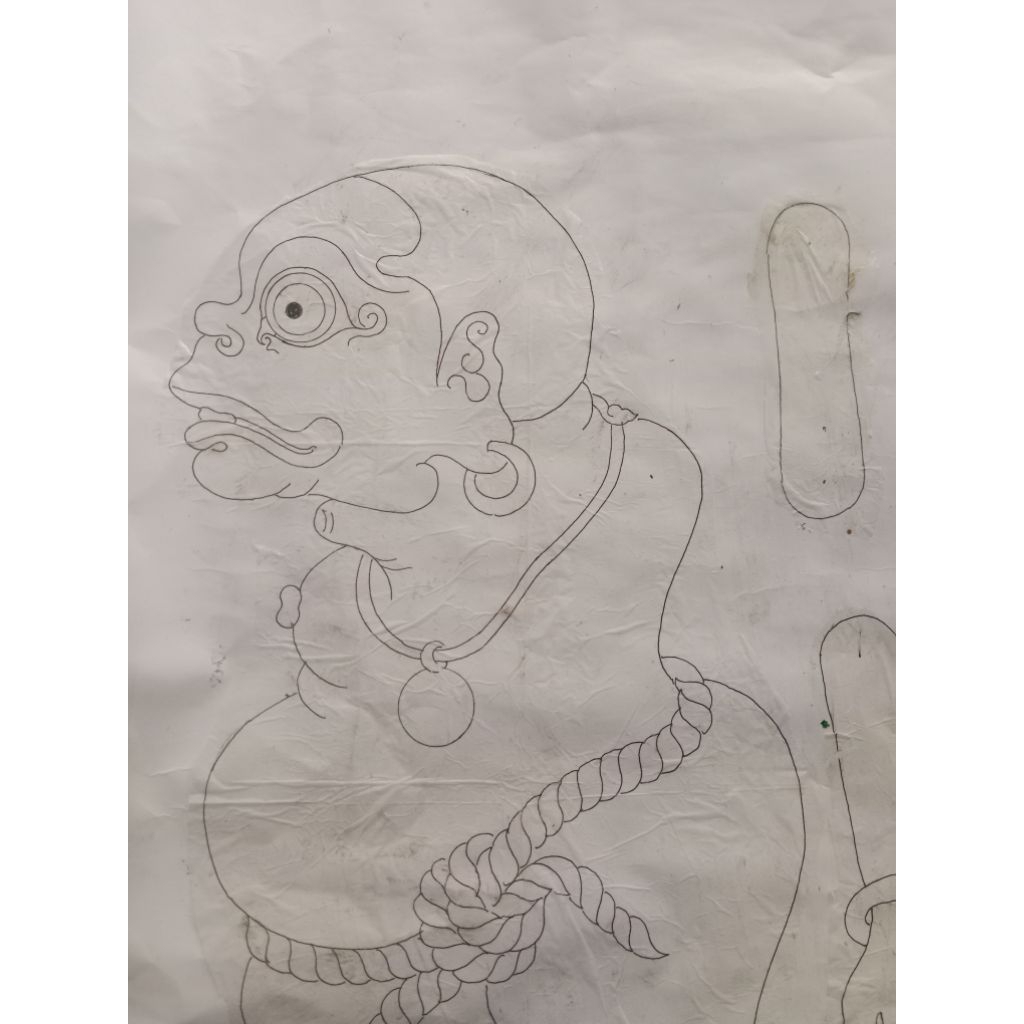 

sketsa wayang bagong trening