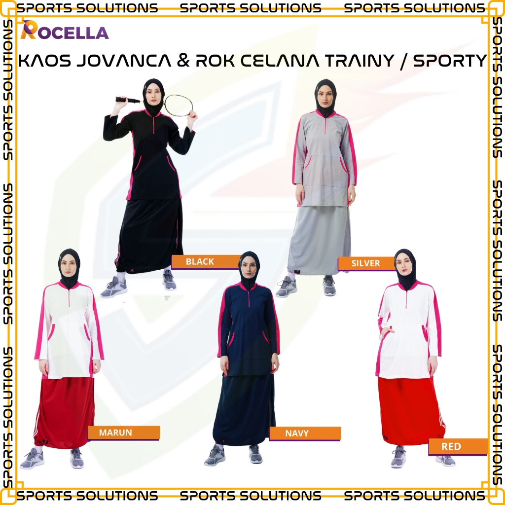 SETELAN OLAHRAGA MUSLIMAH - SERAGAM OLAHRAGA - SETELAN ZUMBA - BAJU OLAHRAGA MUSLIMAH ROK CELANA MUS