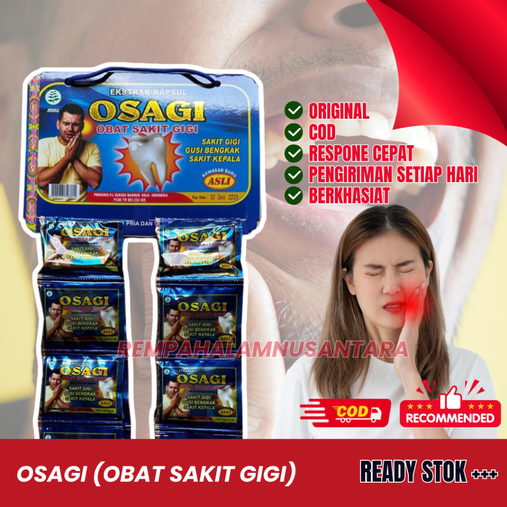 Osagi Kapsul Sakit Gigi Original 20 Sacset Ori / Osagi Sakit Gigi