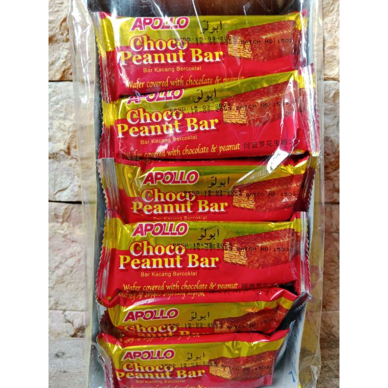 

[oddsolshop] pekanbaru/Apollo Choco Peanut Bar 612GR Sereal Biskuit Wafer Cokelat Kacang