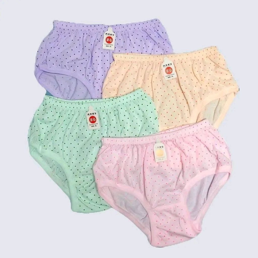 CELANA DALAM WANITA JUMBO MOTIF POLKADOT 6PCS - CD WANITA JUMBO