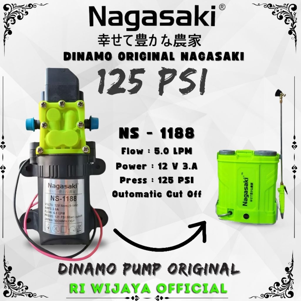 DINAMO NAGASAKI 125 PSI ORIGINAL / DINAMO SPRAYER ELEKTRIK 125 PSI / DINAMO TANGKI NAGASAKI