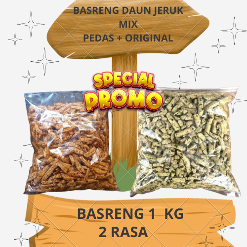 

basreng mix 1kg campur basreng kriuk basreng 2 rasa basreng pedas basreng original basreng daun jeruk