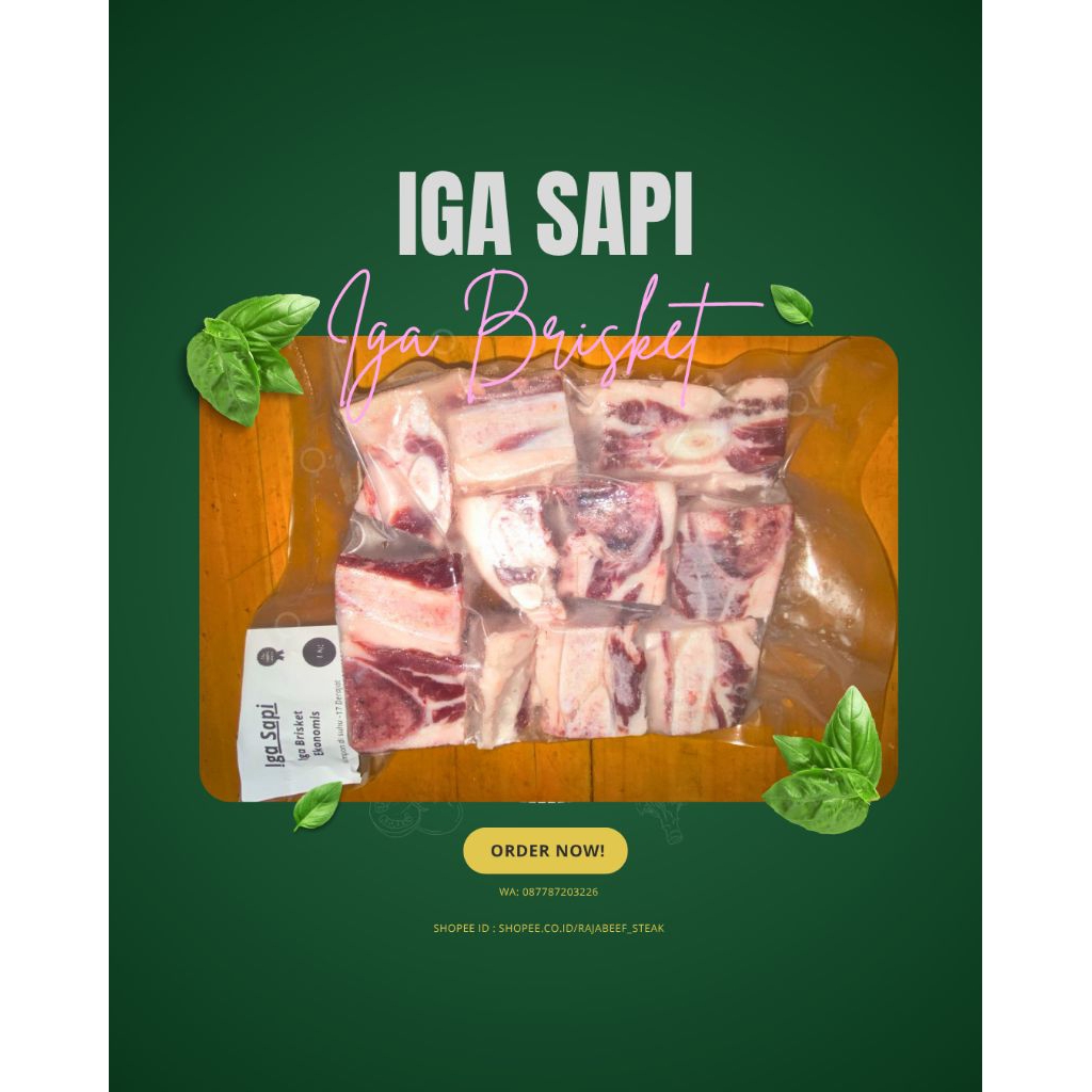 

Iga Sapi Tulang Muda / Iga Brisket Jado