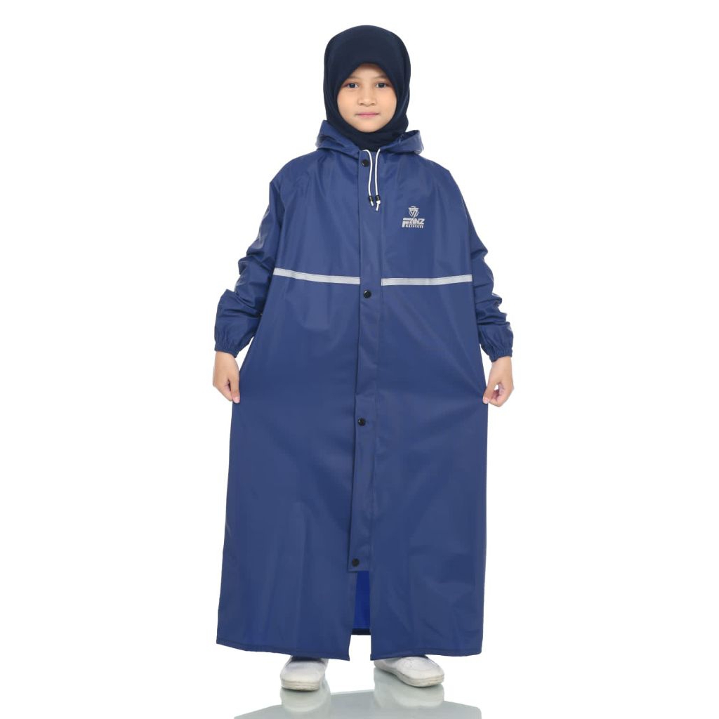 JAS HUJAN GAMIS ANAK MUSLIMAH RAINCOAT MANTEL HUJAN GAMIS ANAK PEREMPUAN BAHAN PVC ANTI REMBES KUAT