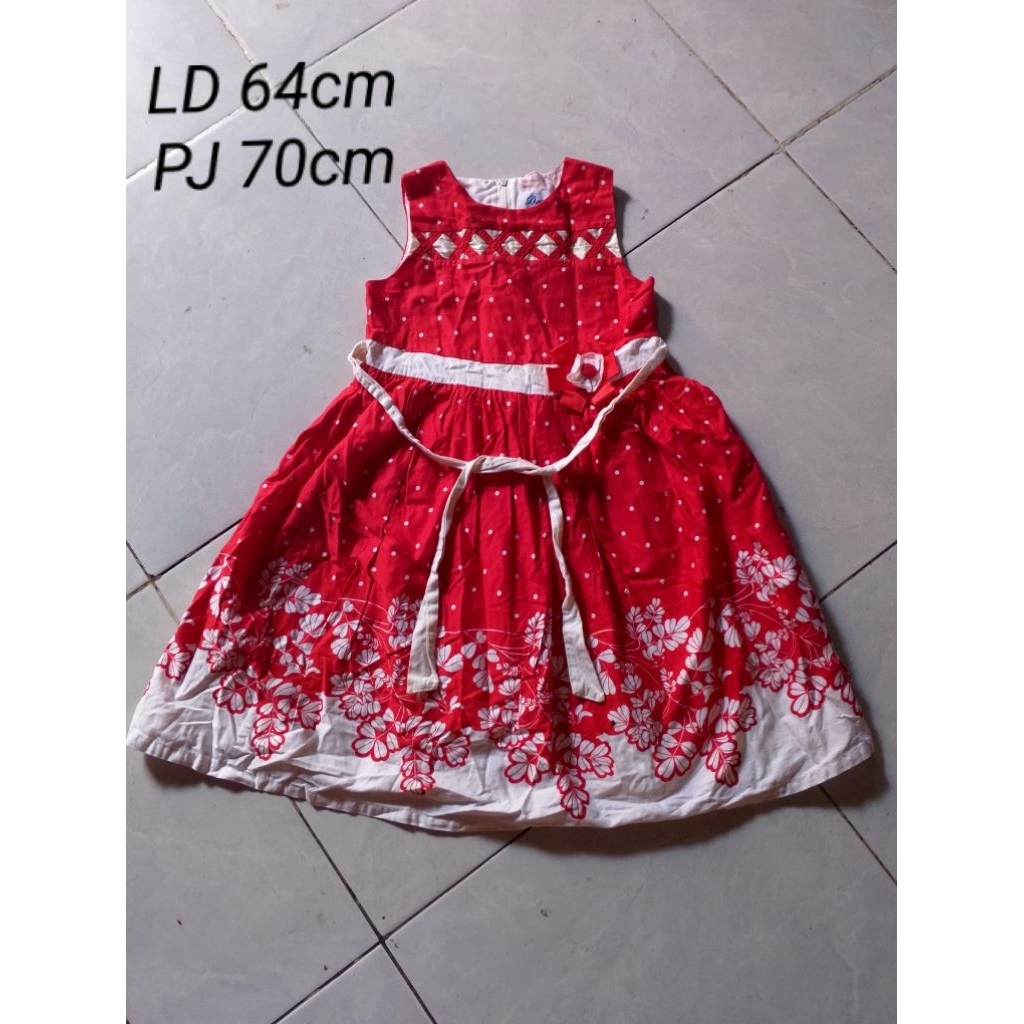 DRES anak cewek cantik Brand dari Donita ORI # katun 100 % # Ld 64cm # PJ 70cm