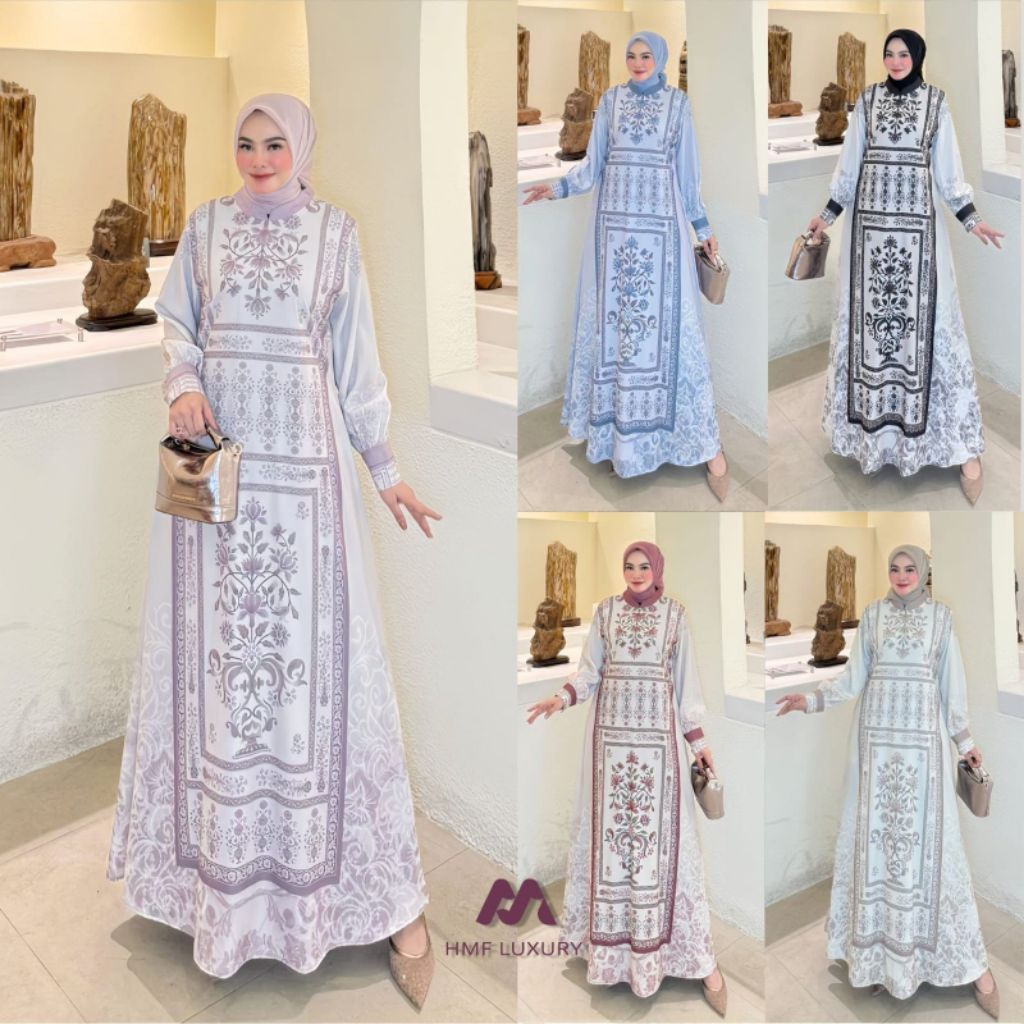 LuxuryFashion READY GAMIS DRESS WANITA ZALIA BY HMF LUXURY BEST SELLER