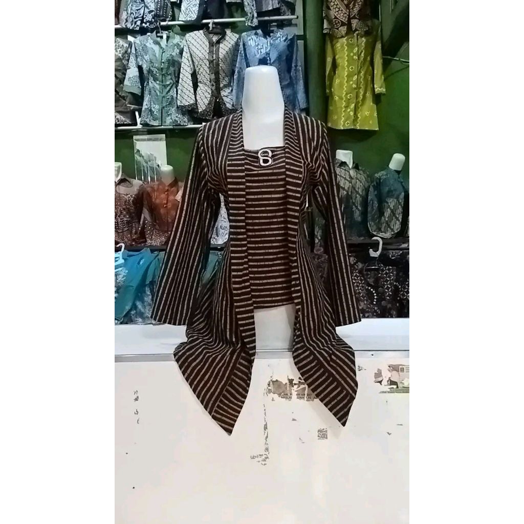 KEBAYA KATUN LURIK KUTUBARU TUNIK