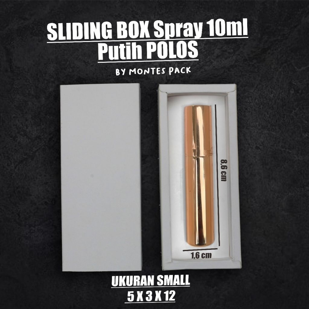 SLIDING BOX MINi untuk spray 10ml / Sliding Box ukuran small / Box Parfum botol spray 10ml