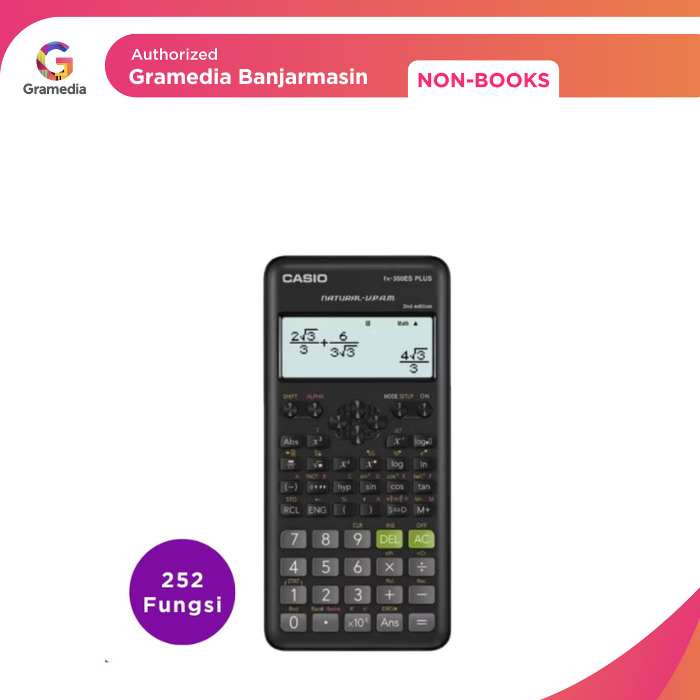 

Gramedia Banjarmasin - Calculator Casio Cal Scientific Fx-350Esplus, 252 Fungsi