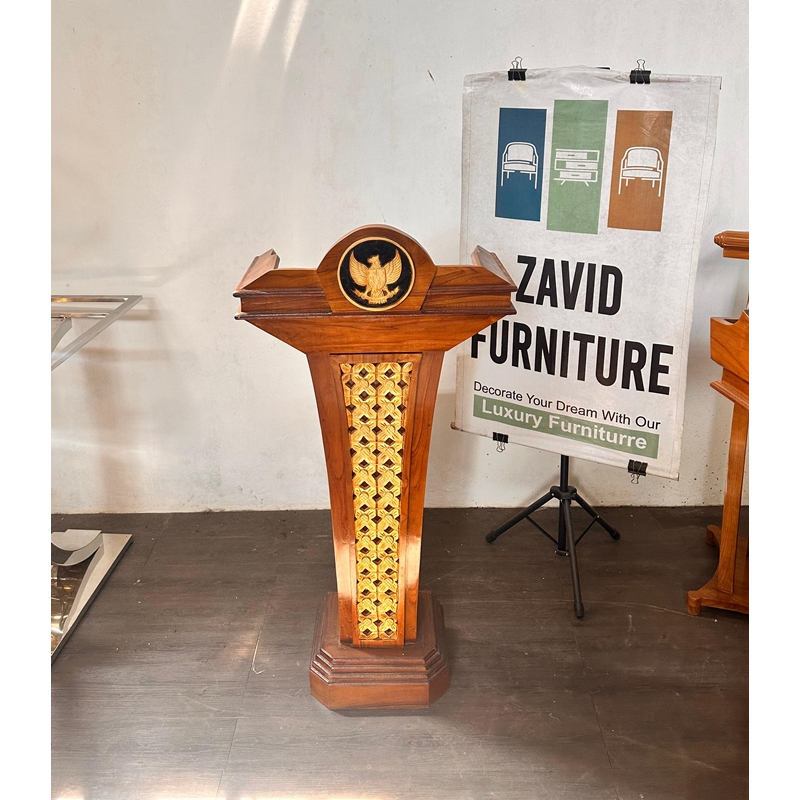Podium Kayu Jati, podium Jati minimalis, podium kayu jati, podium presiden, podium ceramah, podium m