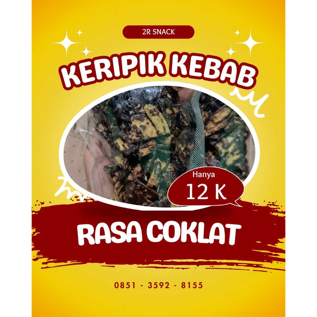 

Keripik Kebab Murah Rasa Coklat 90 Gram Terlaris | Gurih Renyah Dan Enak | Bikin Nagih Lagi Dan Lagi