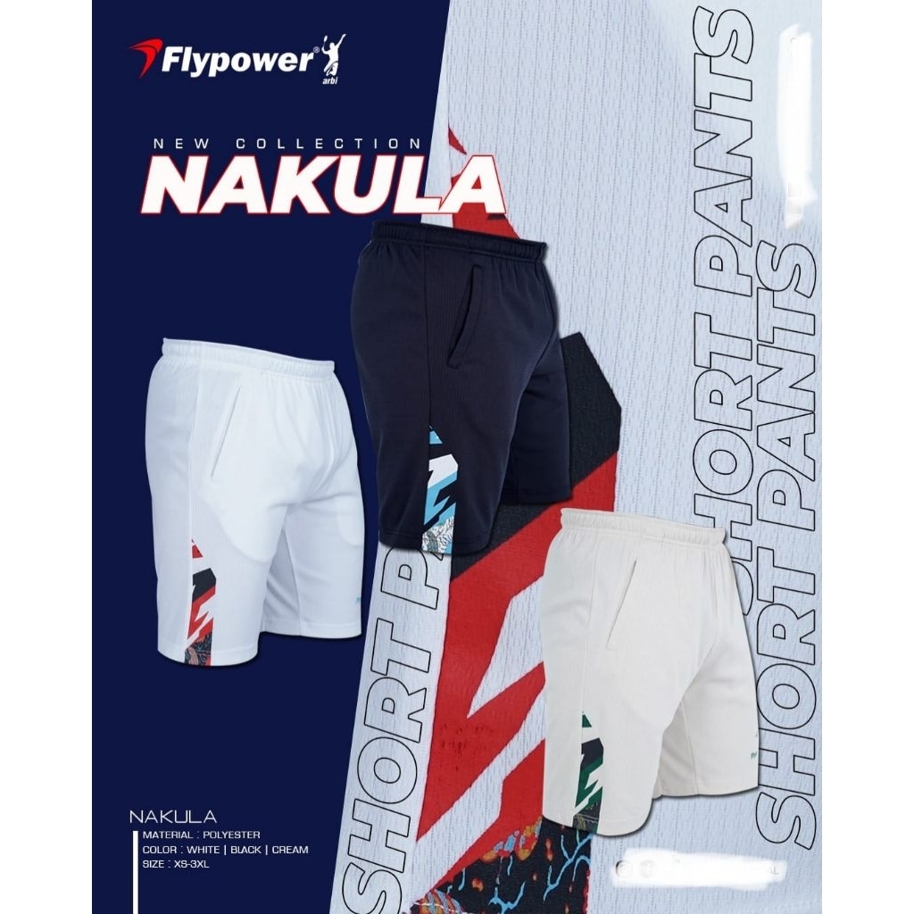 celana bulutangkis Nakula Short/celana pendek bulutangkis Nakula