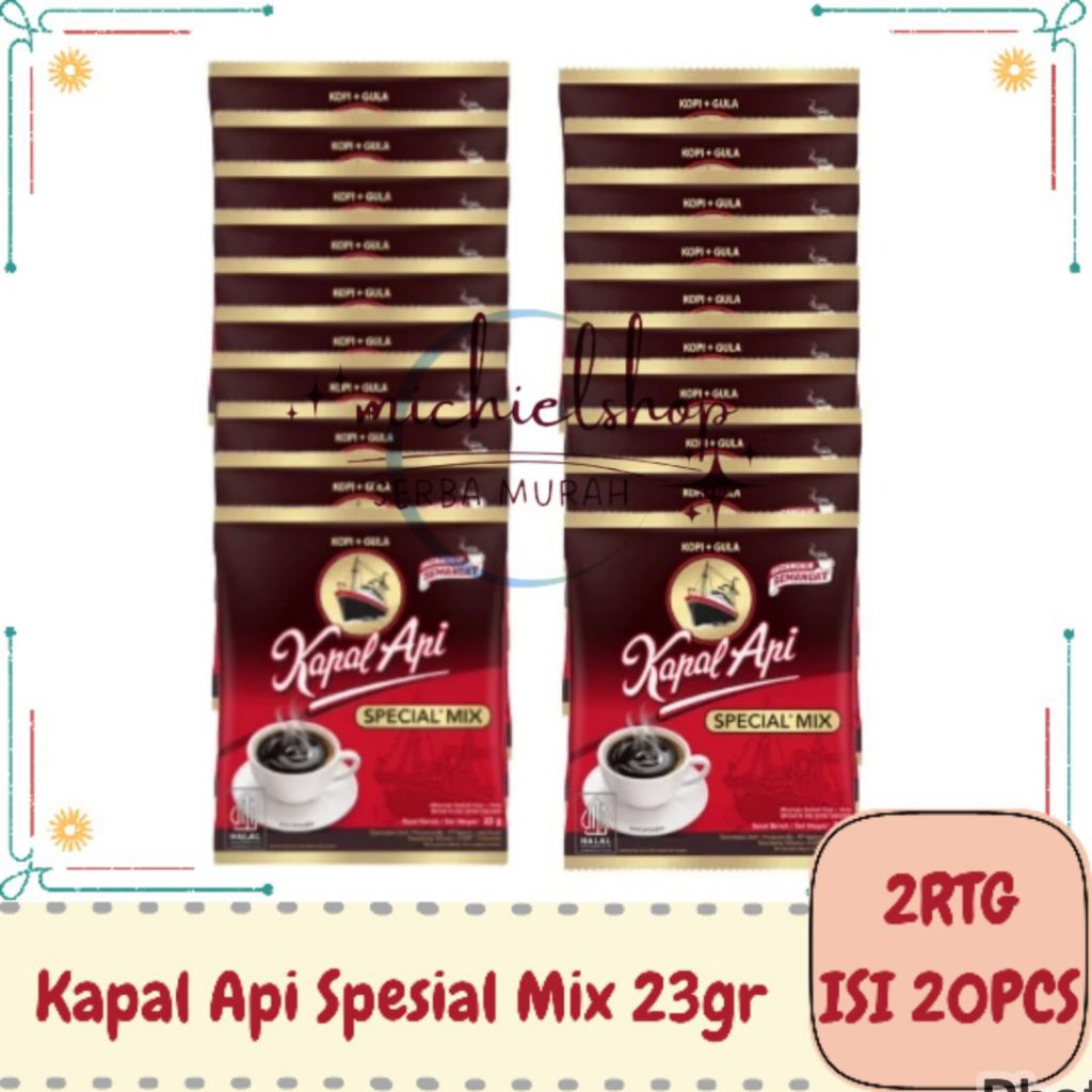 

Kopi Kapal Api Special Mix 23gr 2Renceng Isi 20pcs
