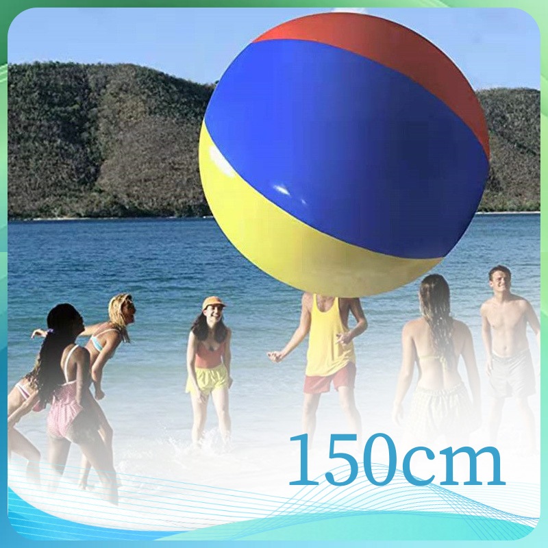 Bola Tiup Jumbo Bola Pantai Tiup Raksasa 150cm Bola Pantai Besar Bola Besar Mainan Anak